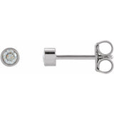 14K White Gold 1 CTW Lab-Grown Diamond Micro Bezel-Set Earrings