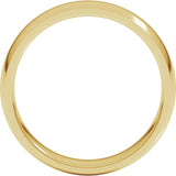 14K Yellow Gold 5 mm Lightweight Comfort-Fit Half Round Band Size 7