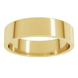 14K Yellow Gold 5 mm Flat Band Size 8.5