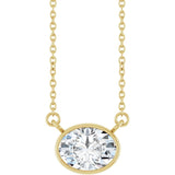 14K Yellow Gold 1 CT Lab-Grown Diamond 18" Necklace