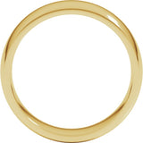 10K Yellow Gold 7 mm Lightweight Comfort-Fit Half Round Band Size 9