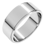 Platinum 7 mm Stepped-Edge Flat Band Size 11