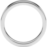 14K White Gold 5 mm Comfort-Fit Flat Band Size 7