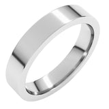 14K White Gold 4 mm Comfort-Fit Flat Band Size 7