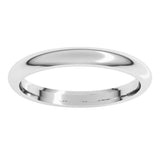14K White Gold 2.5 mm Comfort-Fit Half Round Band Size 7.5