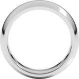 14K White Gold 7 mm Comfort-Fit Half Round Band Size 11