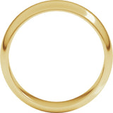 14K Yellow Gold 6 mm Half Round Band Size 14