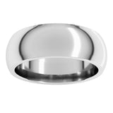 Platinum 7 mm Comfort-Fit Half Round Band Size 9