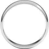10K White Gold 6 mm Lightweight Half Round Band Size 8