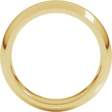 18K Yellow Gold 6 mm Comfort-Fit Half Round Band Size 6.5