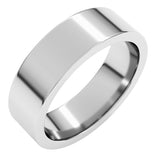 14K White Gold 6 mm Comfort-Fit Flat Band Size 5