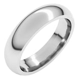 Sterling Silver 5 mm Comfort-Fit Half Round Band Size 10.5