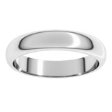 Sterling Silver 4 mm Half Round Band Size 9.5