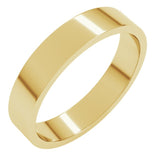 14K Yellow Gold 4 mm Flat Band Size 3.5