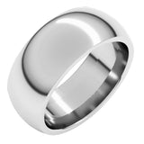 Sterling Silver 8 mm Comfort-Fit Half Round Band Size 12.5