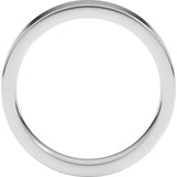Sterling Silver 4 mm Comfort-Fit Flat Band Size 6