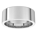Sterling Silver 8 mm Comfort-Fit Flat Band Size 10