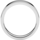 Sterling Silver 6 mm Comfort-Fit Flat Band Size 10.5