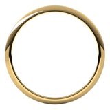 14K Yellow Gold 1 mm Half Round Band Size 7.5