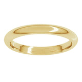 18K Yellow Gold 2.5 mm Comfort-Fit Half Round Band Size 5.5