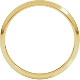 10K Yellow Gold 2.5 mm Half Round Band Size 8