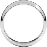 14K White Gold 6 mm Half Round Band Size 11