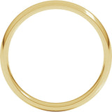 14K Yellow Gold 3.5 mm Lightweight Comfort-Fit Half Round Band Size 8.5