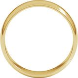 14K Yellow Gold 6 mm Lightweight Half Round Band Size 6.5