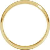 10K Yellow Gold 5 mm Lightweight Half Round Band Size 7.5
