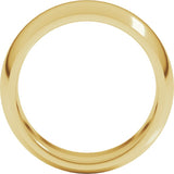 14K Yellow Gold 8 mm Comfort-Fit Half Round Band Size 12.5