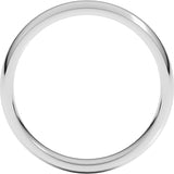 Platinum 4 mm Lightweight Comfort-Fit Half Round Band Size 6.5