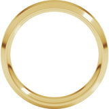 14K Yellow Gold 6 mm Beveled-Edge Comfort-Fit Flat Band Size 9