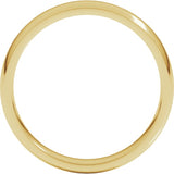 18K Yellow Gold 4 mm Lightweight Comfort-Fit Half Round Band Size 8