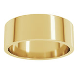 14K Yellow Gold 7 mm Flat Band Size 11.5