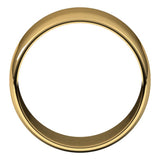 14K Yellow Gold 10 mm Lightweight Half Round Band Size 10