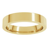 14K Yellow Gold 4 mm Comfort-Fit Flat Band Size 8.5