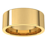14K Yellow Gold 8 mm Comfort-Fit Flat Band Size 8.5