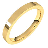 18K Yellow Gold 2.5 mm Comfort-Fit Flat Band Size 7