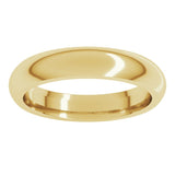 14K Yellow Gold 4 mm Comfort-Fit Half Round Band Size 4