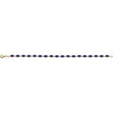 14K Yellow Gold Lab-Grown Blue Sapphire 7 1/4" Bracelet
