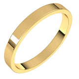 18K Yellow Gold 2.5 mm Flat Band Size 7