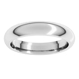 14K White Gold 4 mm Comfort-Fit Half Round Band Size 11