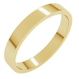 10K Yellow Gold 3 mm Flat Band Size 9.5