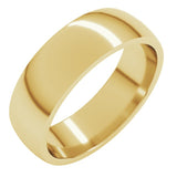 18K Yellow Gold 6 mm Lightweight Comfort-Fit Half Round Band Size 5.5