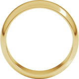 14K Yellow Gold 7 mm Half Round Band Size 12