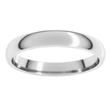 Sterling Silver 3 mm Lightweight Comfort-Fit Half Round Band Size 8