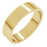 14K Yellow Gold 5 mm Flat Band Size 7