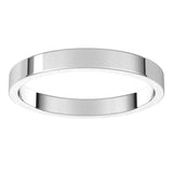 14K White Gold 2.5 mm Flat Band Size 4
