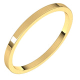 10K Yellow Gold 1.5 mm Flat Band Size 7