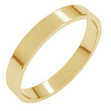 14K Yellow Gold 3 mm Ultra-Lightweight Flat Band Size 5.5